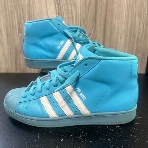 Adidas Pro Model Men Basketball Shoes Size 9 Baby Blue White Shell Toe Sneakers